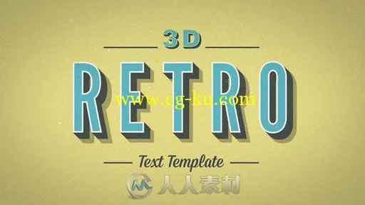 复古三维字体展示动画AE模板 Videohive 3D Retro Kinetic Typography 9596311的图片2