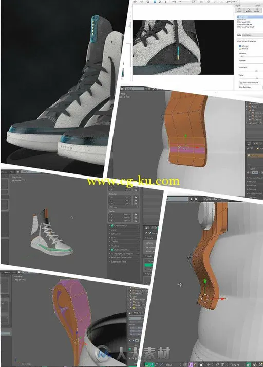 Blender与KeyShot概念设计休闲鞋制作训练视频教程 Digital-Tutors Modeling and Re...的图片1