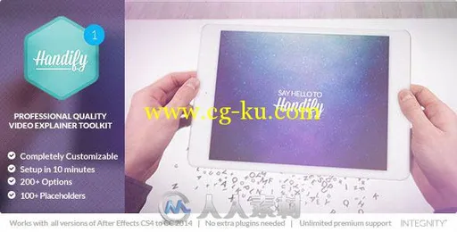 手掌指示世界展示动画AE模板 Videohive Handify 11170777的图片1