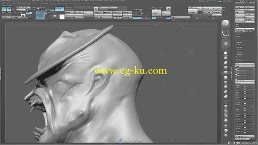 ZBrush超级恶魔雕刻艺术训练视频教程 Gumroad Axehead Demon Tutorial by Dominic ...的图片5