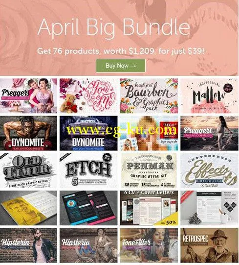 Creativemarket精品平面素材2015年4月合辑 April Big Bundle 2015 76 Premium Crea...的图片1