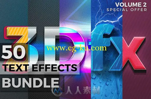 50组超级字体特效PSD模板合辑 Creativemarket 50 Text Effects Bundle 272574的图片1