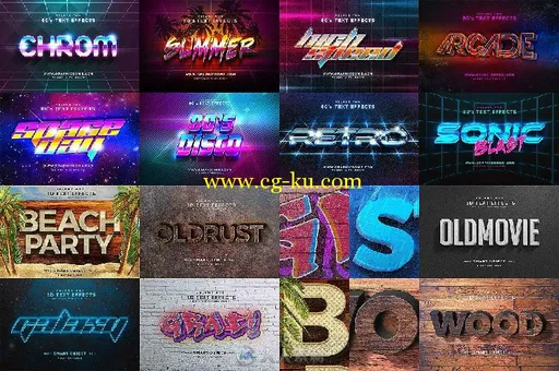 50组超级字体特效PSD模板合辑 Creativemarket 50 Text Effects Bundle 272574的图片3