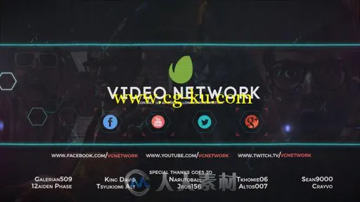 网络游戏视频包装动画AE模板 Videohive Video Game Network Broadcast Package 110...的图片1