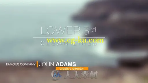 简洁下横栏字幕动画AE模板 VideoHive Lower 3rds Clean Lines 11229870的图片1