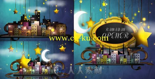 伊斯兰斋月风格展示动画AE模板 Videohive Ramadan Opener 11647968的图片1