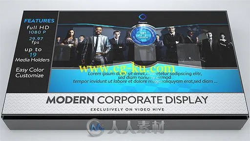 超酷现代企业包装动画AE模板 Videohive Modern Corporate Display 8418033的图片1