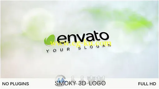 三维烟雾Logo演绎动画AE模板 Videohive Smoky 3D Logo 11803388的图片1