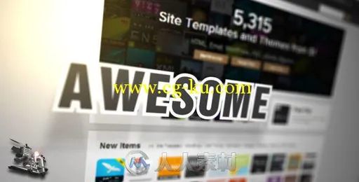 华丽网页展示动画AE模板 Videohive Website Webpage Wordpress Promotion 3049240的图片1