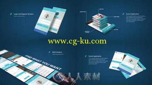 APP应用程序宣传演示动画AE模板 Videohive App Presentation Mockup Kit 10130816的图片1