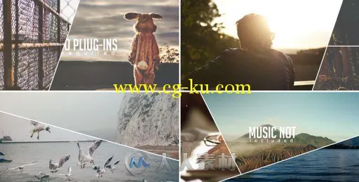 线性切割相册动画AE模板 Videohive Line Slideshow 11871921的图片1