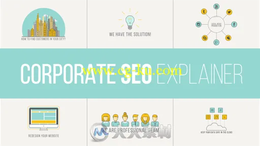 网络推广宣传动画AE模板 Videohive Corporate SEO Explainer 11662286的图片1