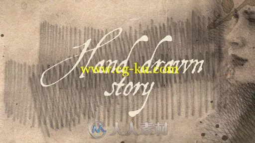 手绘墨迹预告片动画AE模板 Videohive Hand Drawn Story 11885357的图片1