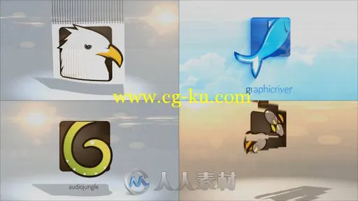 4组短小精悍Logo演绎动画AE模板 Videohive Simple Logo Reveal Pack 10502733的图片1