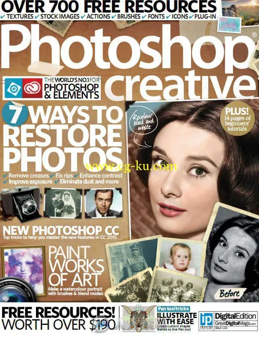 Photoshop创意杂志2015年第129期 Photoshop Creative Issue 129 2015的图片1