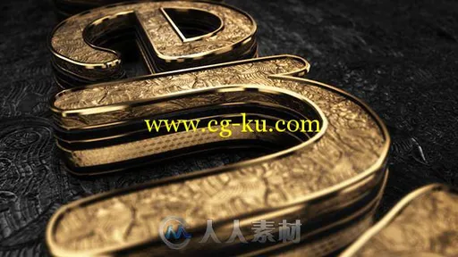 超酷黑金Logo演绎动画AE模板 Videohive Black Gold Logo V3 12154932的图片1