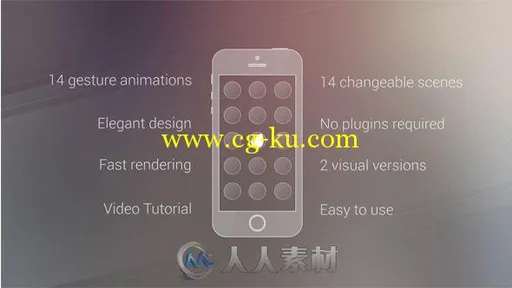 完美手机应用程序推广动画AE模板 Videohive Elegant App Promo 11447221的图片1