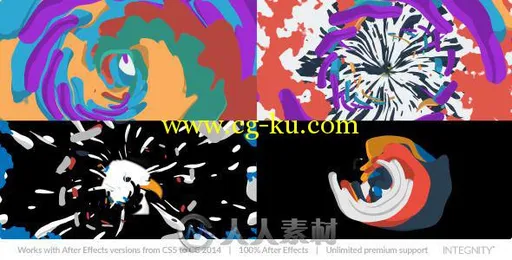 卡通水彩Logo演绎动画AE模板 Videohive Colorful Logo Reveal 12138049的图片1