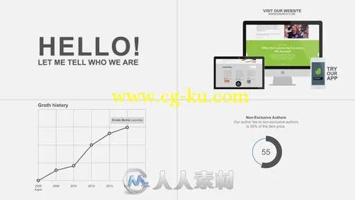 企业精简宣传动画AE模板 Videohive Short Corporate Presentation 12166323的图片1