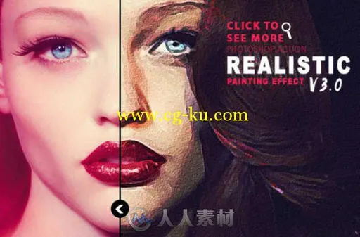 水彩美女调色特效PS动作 Creativemarket Watercolour Painting Effect V 3.0 224507的图片1