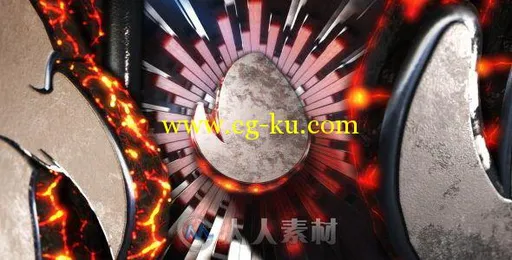 震撼抽象巨幕Logo演绎动画AE模板 Videohive Abstract Magma Logo 12324122的图片1