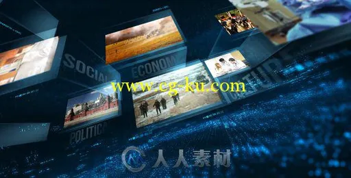 多屏新闻包装动画AE模板 Videohive News Package 11392588的图片2