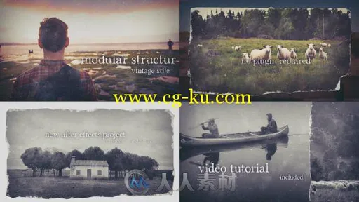 复古故事展示动画AE模板 Videohive Epic Titles Vintage Opener 12516130的图片1