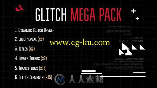 超级毛刺闪烁包装动画AE模板合辑 Videohive Glitch Mega Pack 11973941的图片1