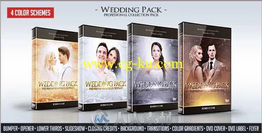 完美婚礼整体包装动画AE模板 Videohive Wedding Pack 12071574的图片1