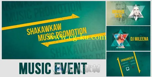 音乐演唱会推广动画AE模板 Videohive Music Event Promo 8137225的图片1