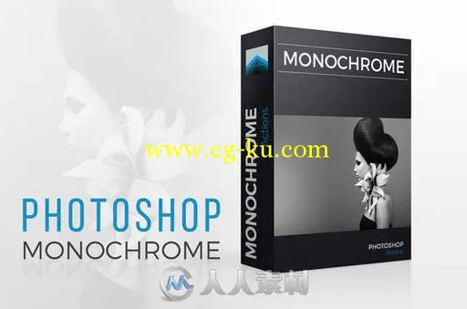 单色氛围调色特效PS动作 Creativemarket Monochrome Photoshop actions set 348794的图片1