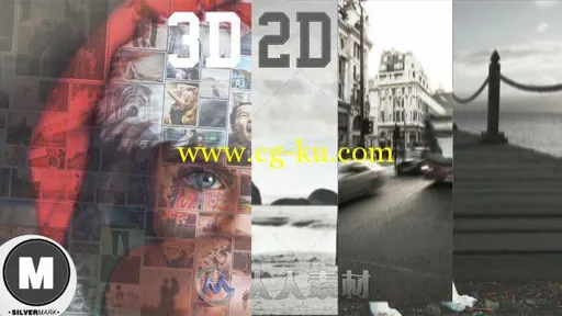 缤纷多彩聚合相册动画AE模板 Videohive 2 3D Photo Slideshow Bundle 11902451的图片1