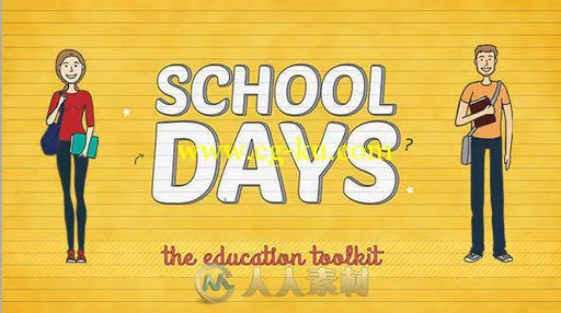 卡通校园生活展示动画AE模板 Videohive School Days Toolkit 12155336的图片1