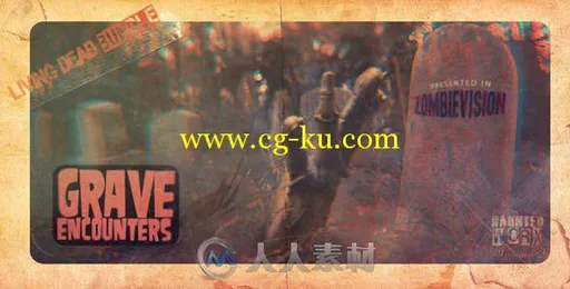 活死人墓地恐怖片头AE模板 Videohive GRAVE ENCOUNTERS The Living Dead Bundle 33...的图片1