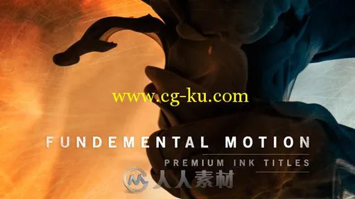 唯美墨迹运动动画AE模板 Videohive Fundamental Motion Ink Titles 5874579的图片1