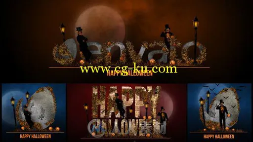 万圣节宣传动画AE模板 Videohive Halloween Bumper 12860298的图片1