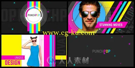 流行风潮展示动画AE模板 Videohive Punch Pop 12838088的图片1