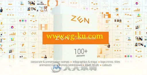 企业级整体包装动画AE模板 Videohive Zen Presentation Bundle 11734410的图片1