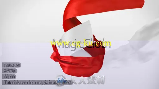 飘动绸缎可调色视频素材 Videohive Magic Cloth Motion Graphics 3057553的图片1