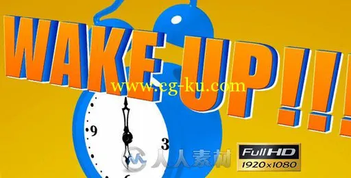 卡通闹钟演示动画AE模板 Videohive Cartoon Alarm Clock 2393406的图片1