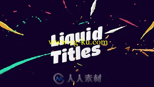 卡通液态片头动画AE模板 Videohive Liquid Animation Titles 12726610的图片1