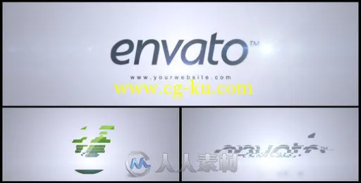 简洁残缺聚合Logo演绎动画AE模板 Videohive Simple Logo Reveal 3895678的图片1