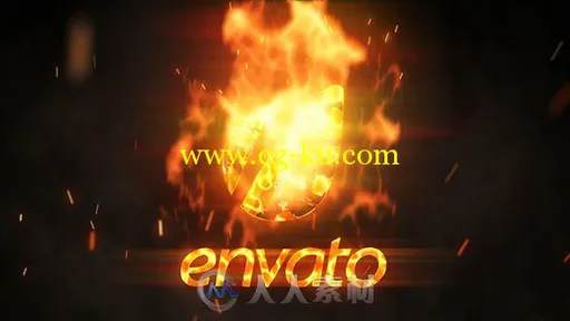 燃烧火焰Logo演绎动画AE模板 Videohive Flame Logo Reveal 6144553的图片1