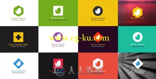 简洁折叠旋转Logo演绎动画AE模板 Videohive Simple Folding Logo 9271521的图片1