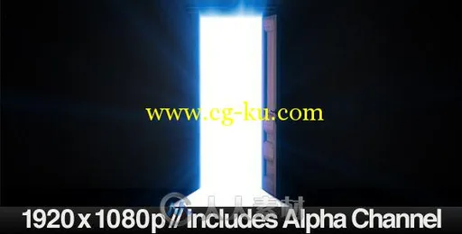 深邃之门展示动画视频素材 Videohive Doorway Opening for Opportunity ALPHA Chan...的图片1