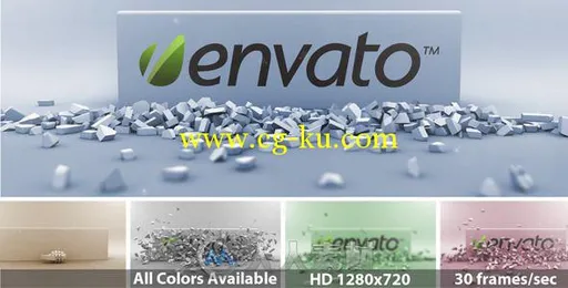 爆炸手雷Logo演绎动画AE模板 Videohive Exploding Grenade Logo Reveal 1349508的图片1