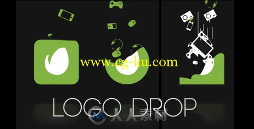 卡通滴水Logo演绎动画AE模板 Videohive Logo Drop 9631875的图片1