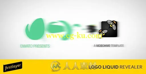 超简洁液化Logo演绎动画AE模板 Videohive Logo Liquid Revealer 8466262的图片1