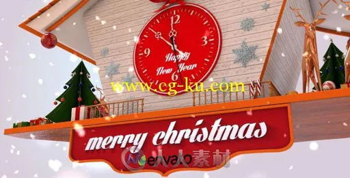 圣诞咕咕钟展示动画AE模板 Videohive Christmas Cuckoo Clock 9627915的图片1