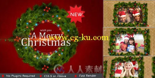 欢乐圣诞节相册动画AE模板 Videohive Christmas Album 9726145的图片1